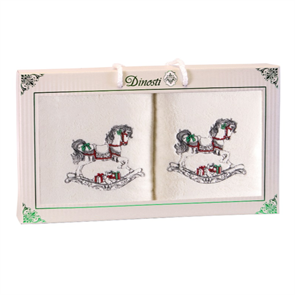 Набор полотенец из микрофибры 40х70 см. 2 шт. РРМФ-103 Лошадка-качалка РРМФ-103