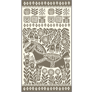 Полотенце махровое 30х60 см. 420 гр. арт. С79-ЮА рис. 7938 Расписной пони вид опал/гаванна С79-ЮА-6