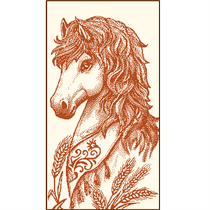 Полотенце махровое 30х60 см. 420 гр. арт. С79-ЮА рис. 7937 Пони вид опал/рыжий С79-ЮА-7