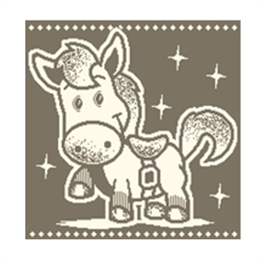 Полотенце махровое 33х33 см. 420 гр. арт. С79-ЮА рис. 7935 На ранчо вид опал/гаванна С79-ЮА-15