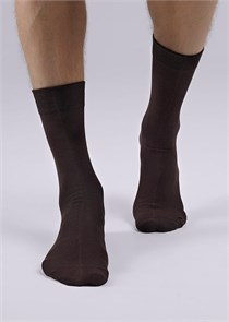 CLE Носки муж.К100Л хл+лайкра (31-коричневый) 86818