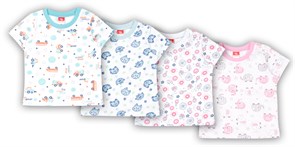 CAN 61508 Футболка ясельная розовый (зайчики) (068)-44 ВГ 414546