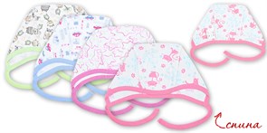 CAN 8110 Чепчик ясельный малиновый (сердечки) (44-46) ВГ 410334