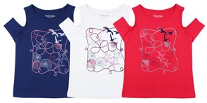 CSJ 62144 Футболка для девочки т.синий (146)-76 ВГ 411076