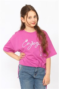 CSJG 63783-44-400 Футболка для девочки (Фиолетовый (146)-76) 595760