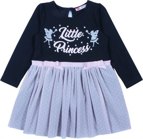 CAB 61939 Платье для девочки черный/св.розовый (098)-56 ВГ 390371