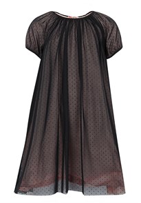 CAK 61945 Платье для девочки св.розовый/черный (122)-64 ВГ 388421