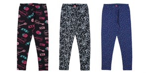 CSJ 7772 Брюки типа "лосины" для девочки т.синий (брызги) (158)-80 ВГ 409964