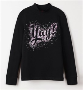 CSJG 62665-22 (265) Водолазка для девочки (Черный (158)-80) 469080