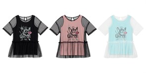 CSJG 63053-22-307 Платье модель "туника" для девочки (Черный (164)-84) 513532