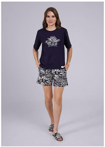 CLE LP25-1147 Пижама жен. Ирбис (46-т.синий/молочный) 95862