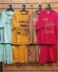 Комплект жен.Королева Футболка+шорты, разм.52 97349