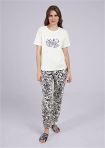 CLE LP25-1147/2 Пижама жен. Ирбис (46-молочный/т.синий) 97763