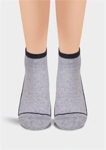 ЭЙС Носки жен.Д123ш хл+эл укор (25-меланж св.серый) 98477