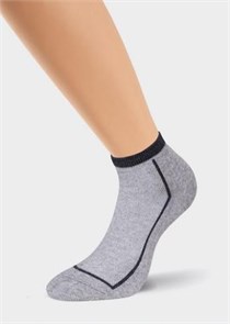 ЭЙС Носки жен.Д123ш хл+эл укор (23-меланж св.серый) 98478