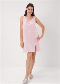 CLE LS15-1208 Сорочка ночн. жен. Лапка (52-св.розовый/зелёный) 98679