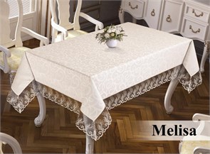 Скатерть EFOR MELISA 160*220 прям-ная кремовый, 3 салфетки SK-249/02