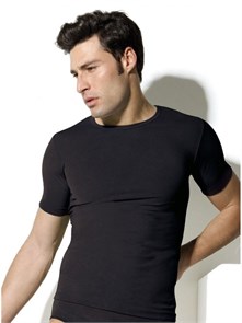 UOMO T-Shirt Girocollo (  S/M-nero) корот.рукав 438971