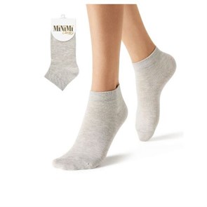 Носки ж. 1201 (39-41-Grigio Chiaro Melange) Cotone одн.укороченный MNM 600535