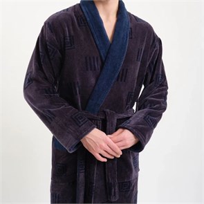 Халат махровый мужской с воротником "Мелек" 4XL, арт. M03 ХЦ-4XL-M03