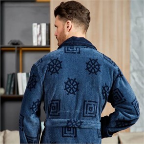 Халат махровый мужской с воротником "Мелек" 3XL, арт. М05 ХЦ-3XL-М05