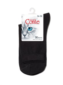Носки ж. 3DSOCKS 24С-2СП 000 (р.23-25-черный) хлопковые 81527