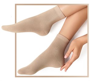 Носки ж. 1202 (39-41-Beige) Cotone однотонный длин MNM 82063
