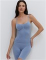 Майка "Топ" OmD 1211S Melange (   S/M-Jeans Melange) на тонких бретелях с вклад. Oms 82810 - фото 100544