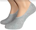 ННЖ Носки невидимые женские "Hobby Line"/12/ х/б, серый, однотонные (36-39) 83250 - фото 101259