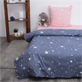 Комплект постельного белья "Бамбино" ясельный Звездное небо с компаньоном 7136А - фото 86834