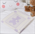 Одеяло байковое ОХД-140, 100х140, 07/БАРНИ, белый-сирень 50096 - фото 87162