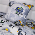 Комплект постельного белья "Миланика" бязь ясельная Город роботов 1100БА-2 - фото 91718