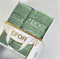 Набор полотенец "Efor Premium" бамбук, 50х90/70х140 см. (2 шт.), зеленый T0422/SMB-4 - фото 98026